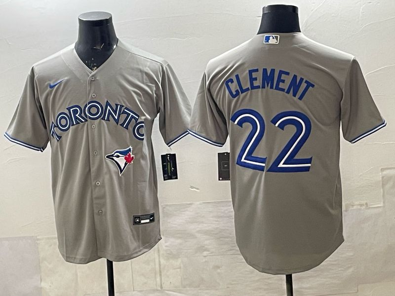 Men Toronto Blue Jays #22 Clement Grey 2026 Nike Game MLB Jersey 001->toronto blue jays->MLB Jersey